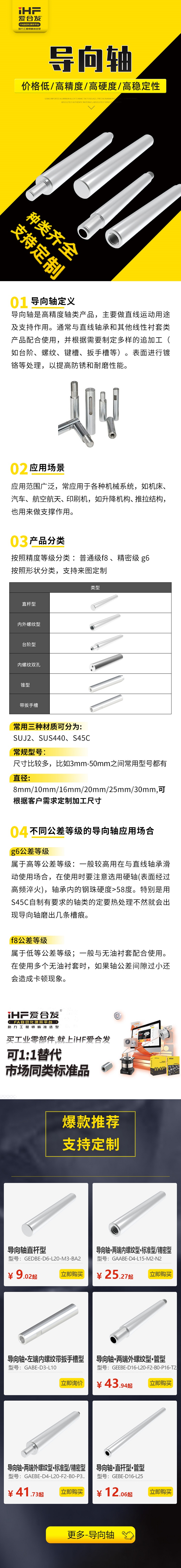 帶你30秒了解導向軸，支持定制！